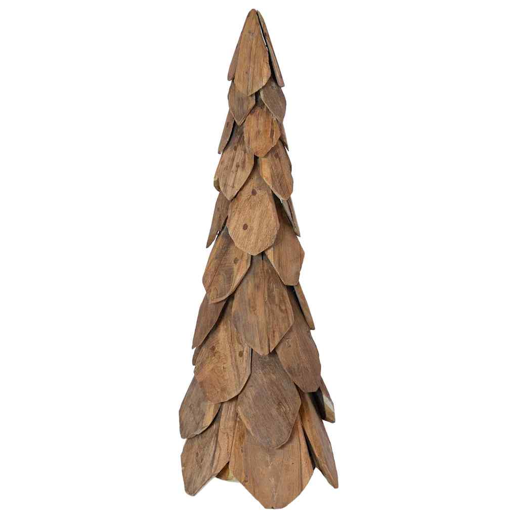 Sapin de Noël avec support Marron 80 cm Bois de teck solide - XIOS