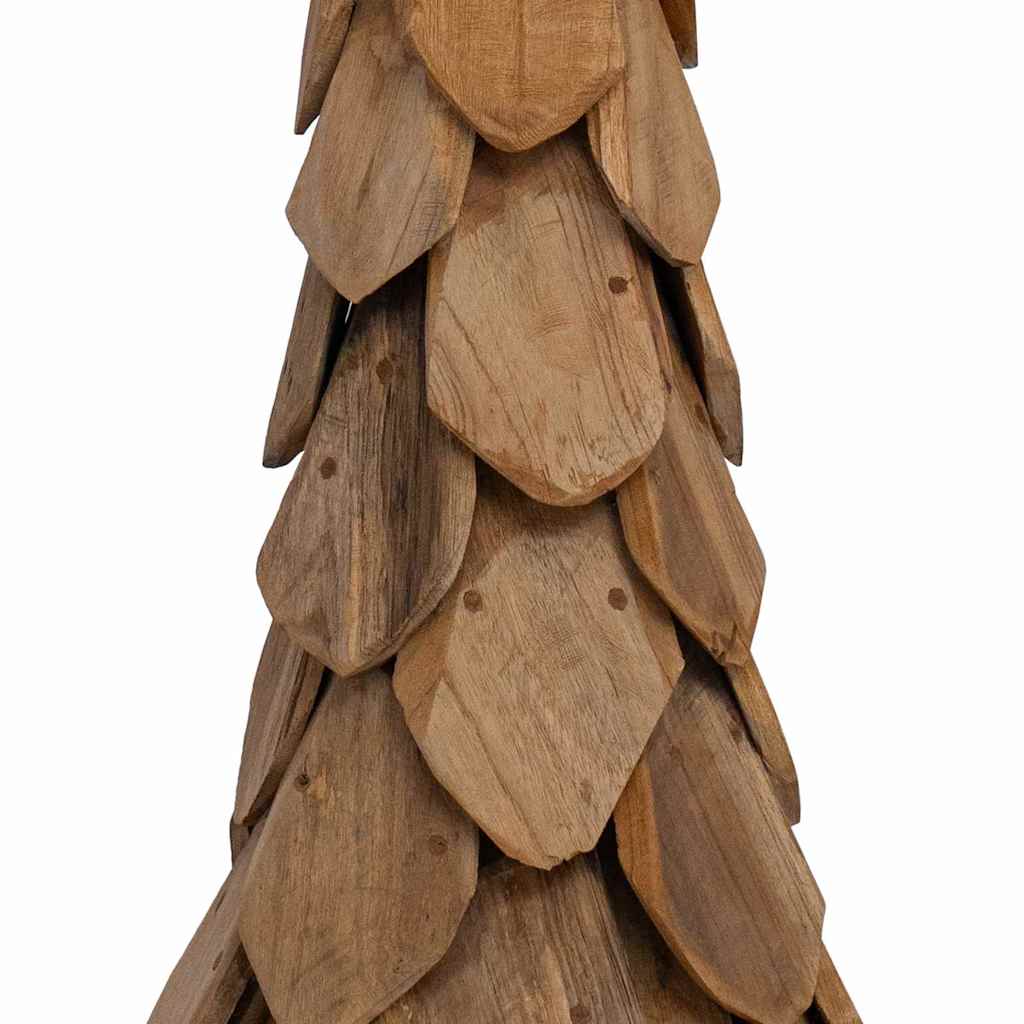 Sapin de Noël avec support Marron 110 cm Bois de teck solide - XIOS