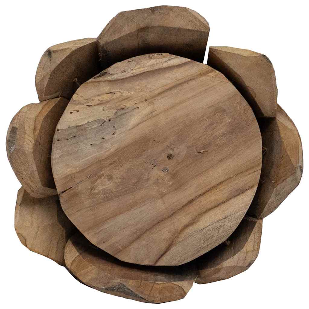 Sapin de Noël avec support Marron 110 cm Bois de teck solide - XIOS