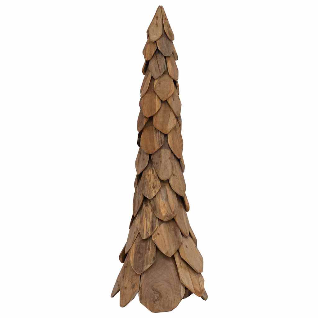 Sapin de Noël avec support Marron 110 cm Bois de teck solide - XIOS