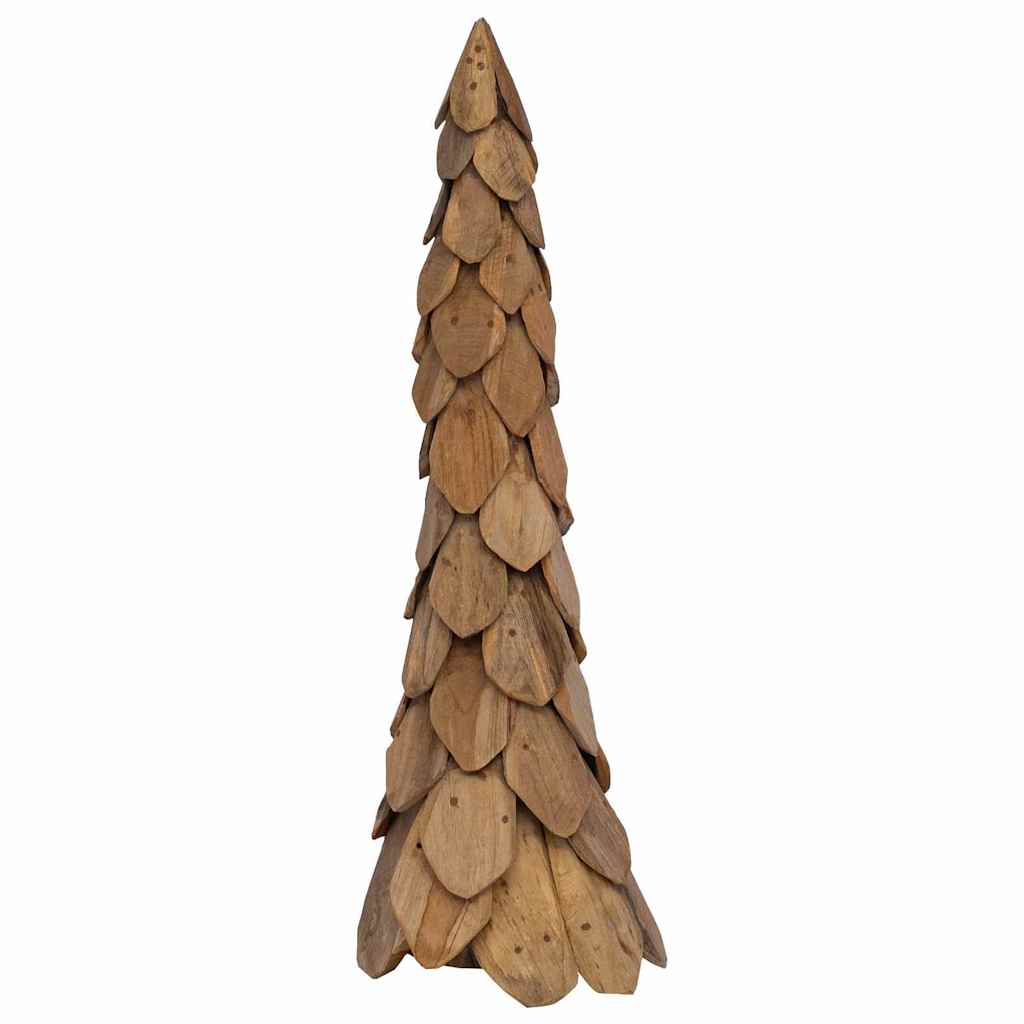 Sapin de Noël avec support Marron 110 cm Bois de teck solide - XIOS
