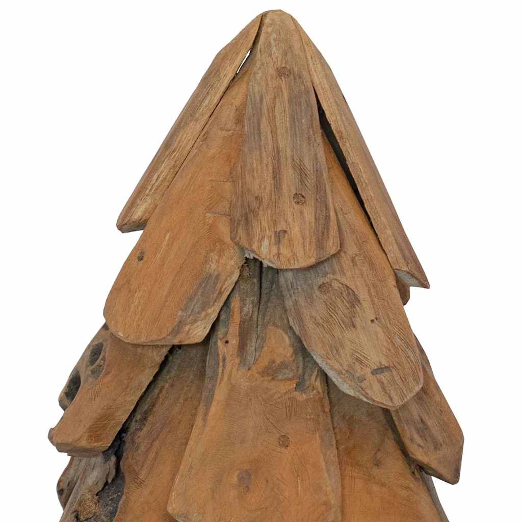 Sapin de Noël avec support Marron 60 cm Bois de teck solide - XIOS