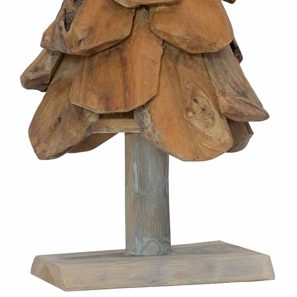 Sapin de Noël avec support Marron 61 cm Bois de teck solide - XIOS