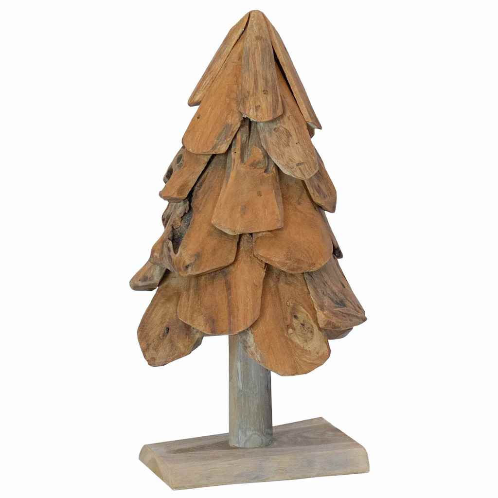 Sapin de Noël avec support Marron 60 cm Bois de teck solide - XIOS