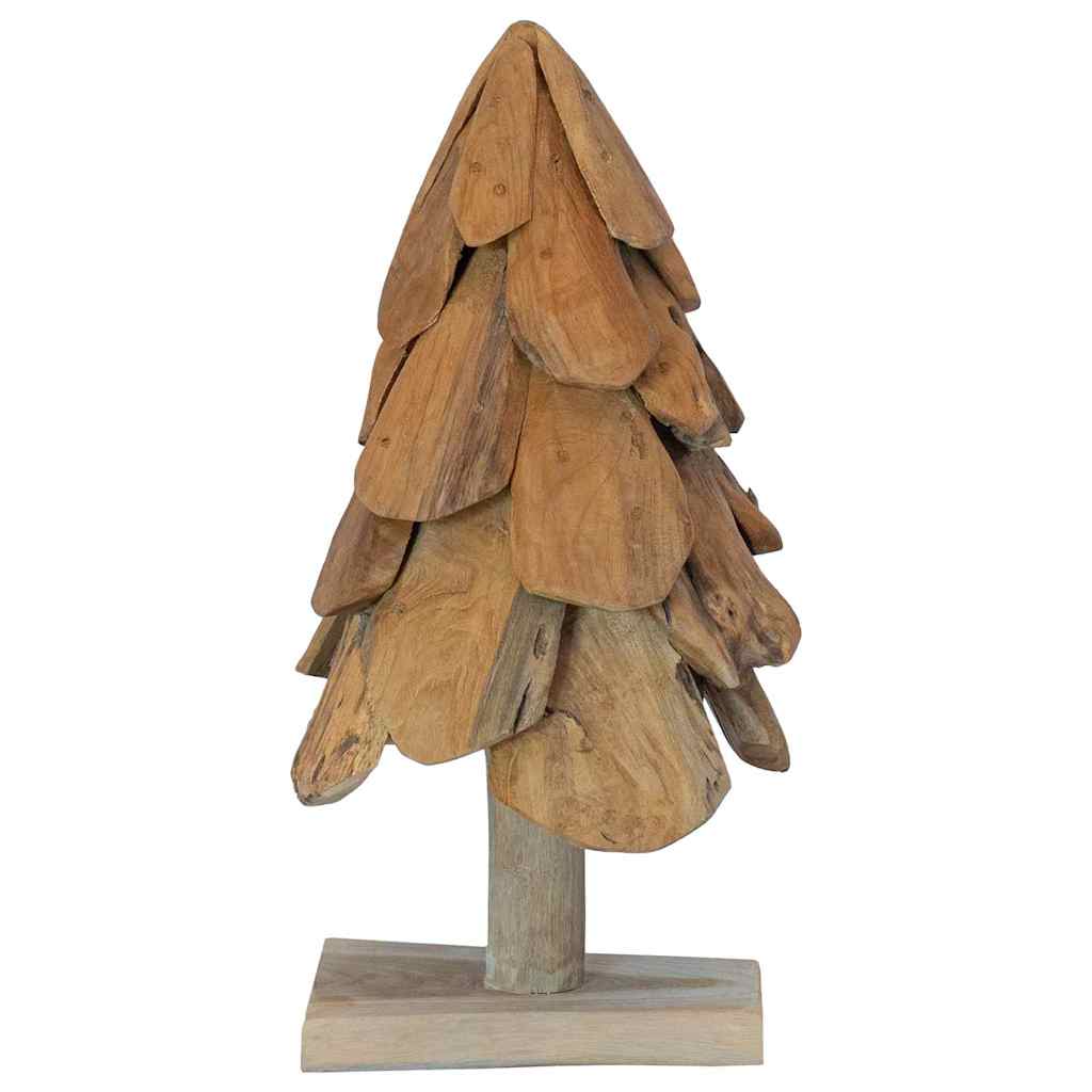Sapin de Noël avec support Marron 61 cm Bois de teck solide - XIOS