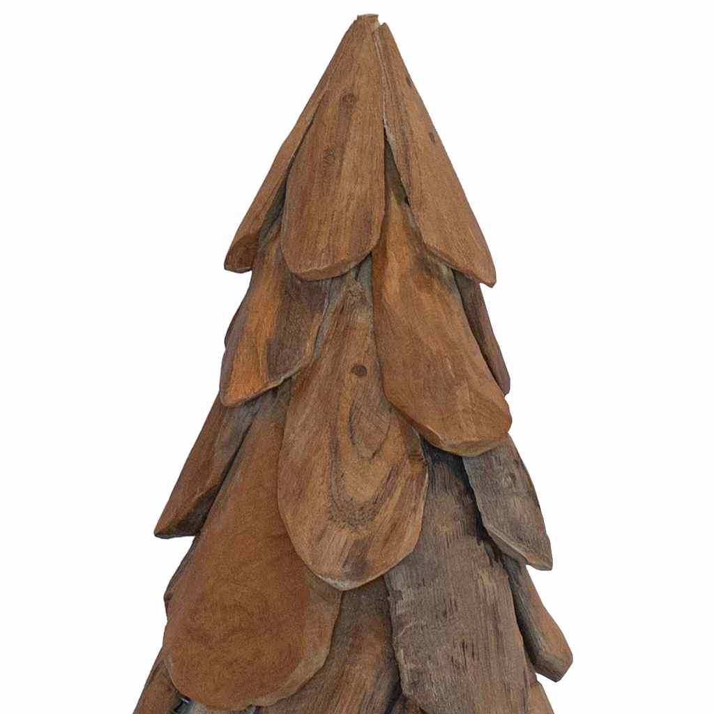 Sapin de Noël avec support Marron 90 cm Bois de teck solide - XIOS