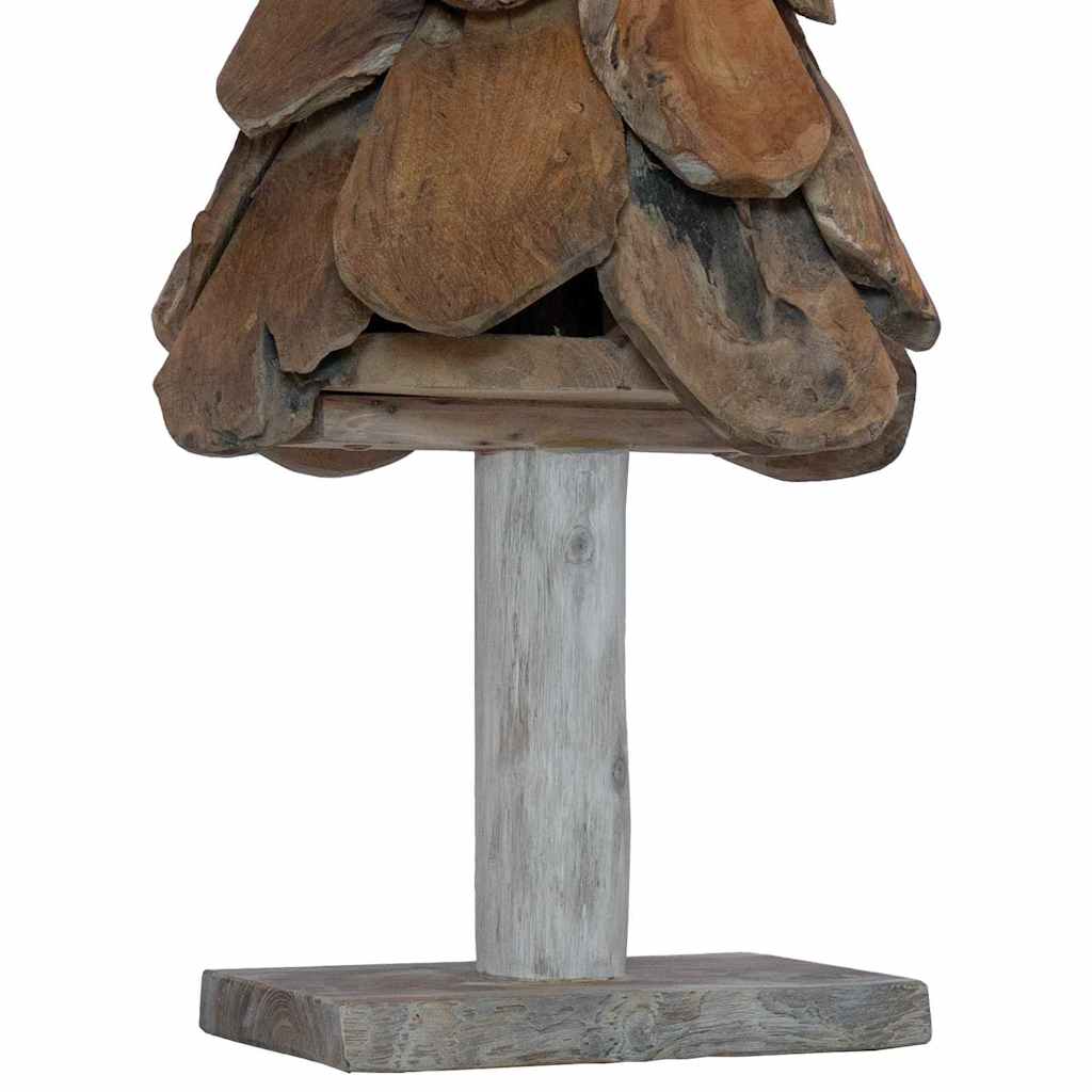 Sapin de Noël avec support Marron 90 cm Bois de teck solide - XIOS