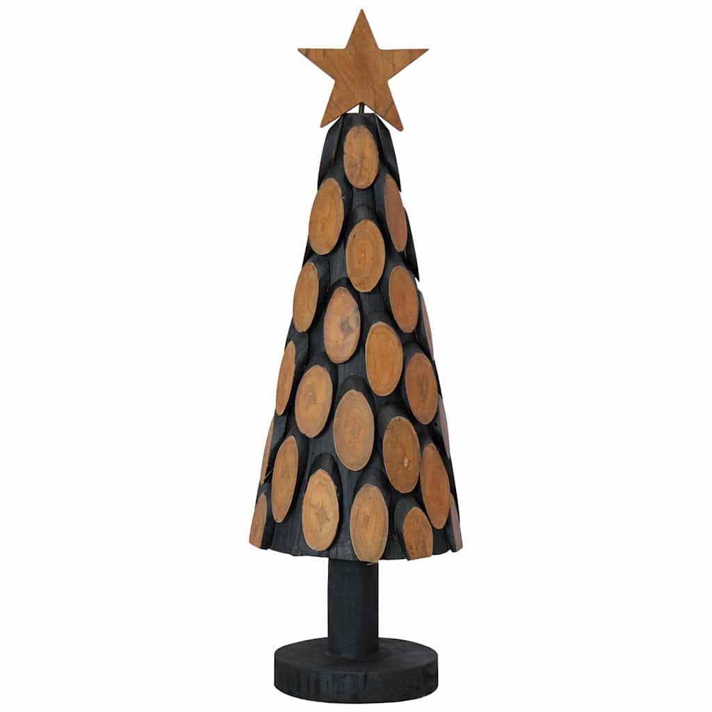 Sapin de Noël avec support Marron 60 cm Bois de teck solide - XIOS