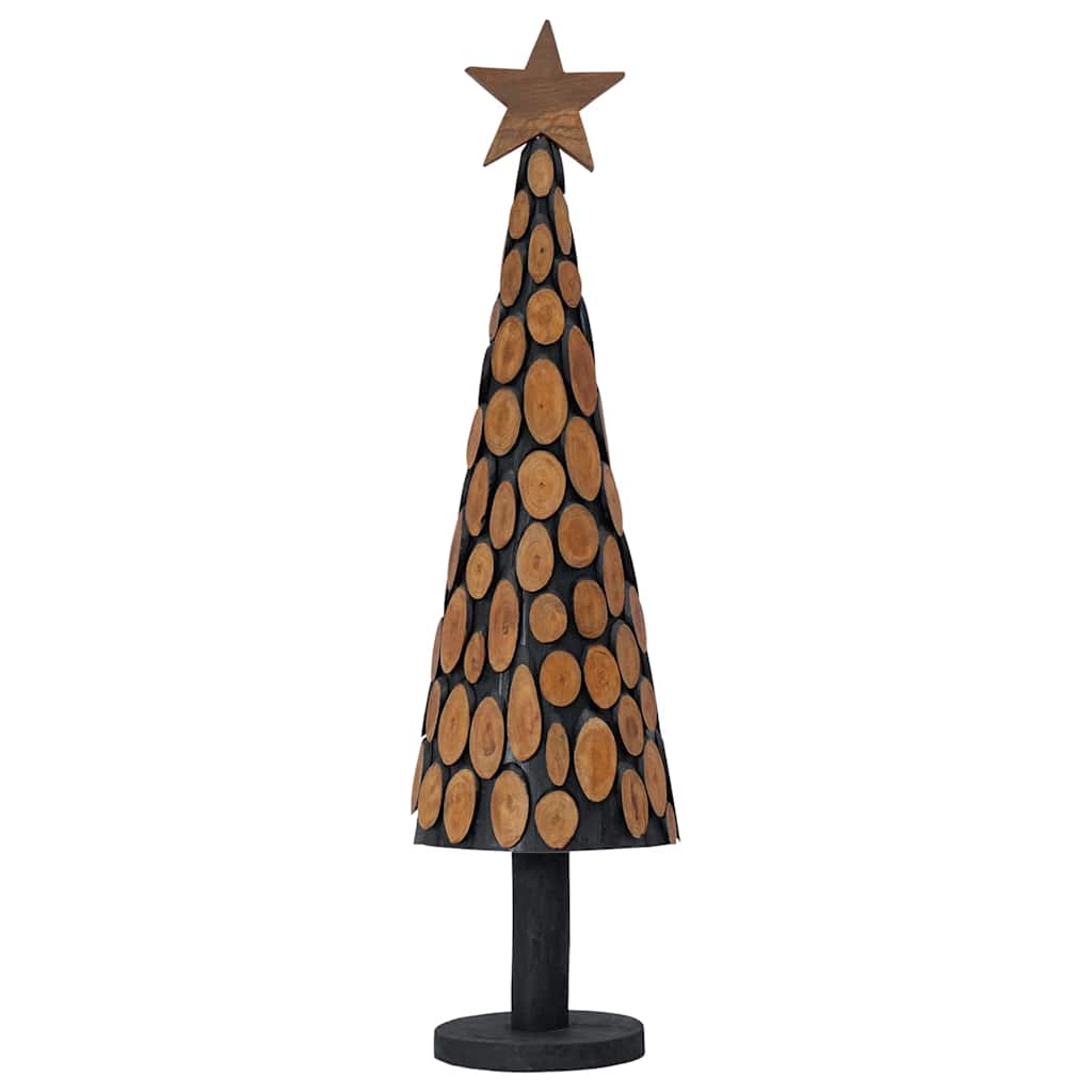 Sapin de Noël avec support Marron 120 cm Bois de teck solide - XIOS