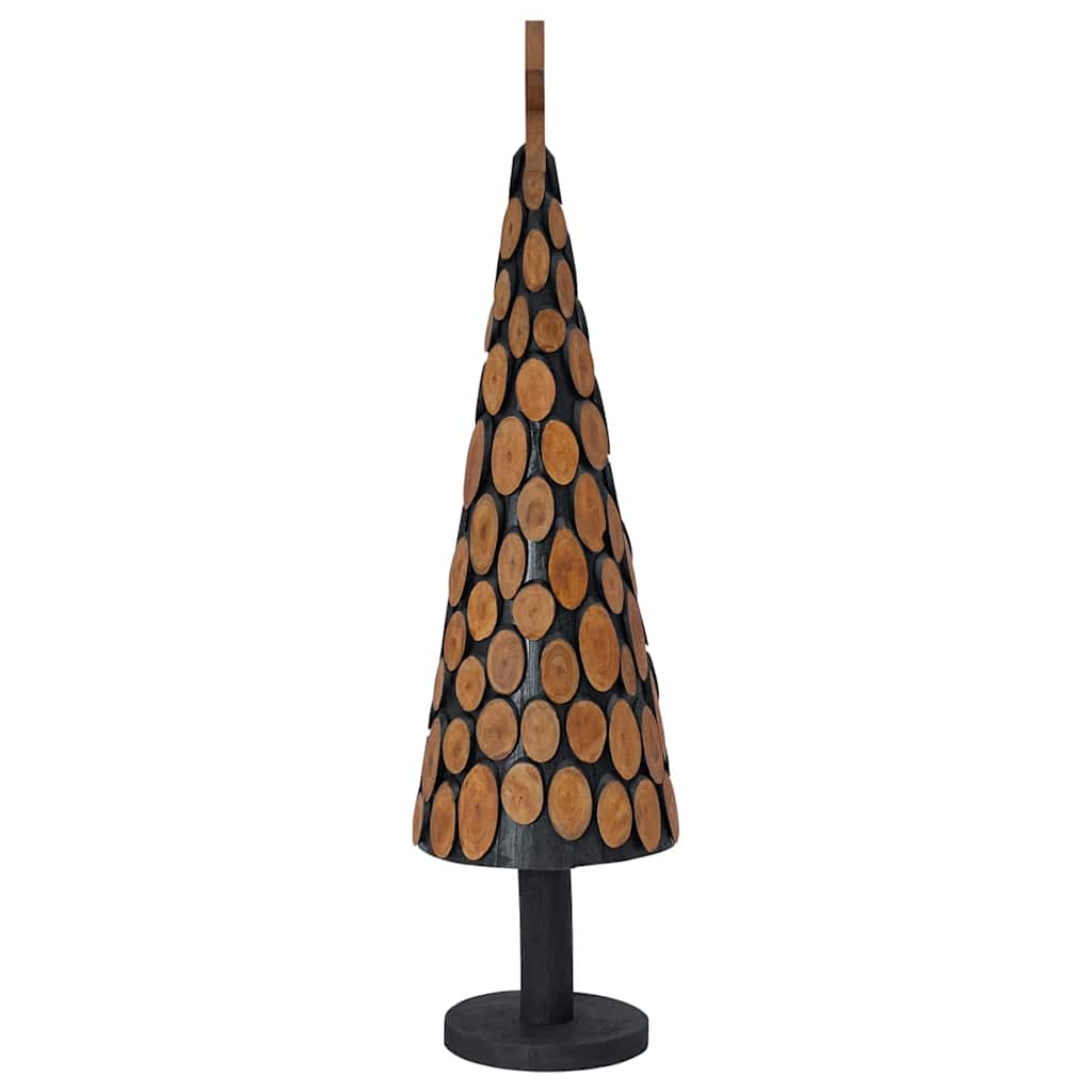 Sapin de Noël avec support Marron 120 cm Bois de teck solide - XIOS