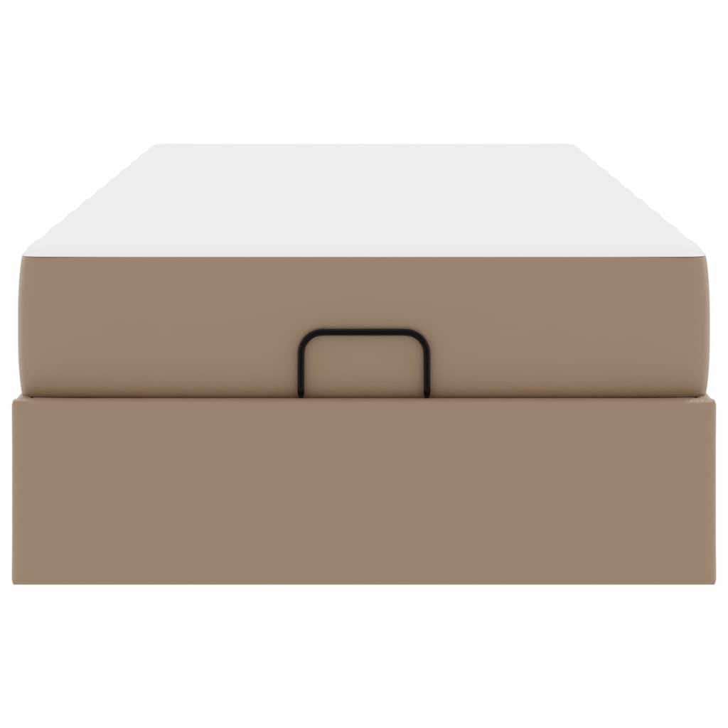 Cadre de lit avec matelas Cappuccino 90 x 190 cm Faux cuir - XIOS