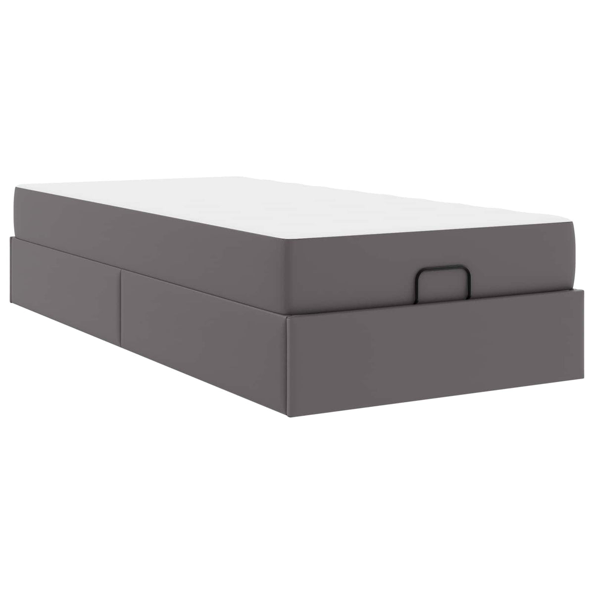 Cadre de lit avec matelas Autre 2 pièces Gris PVC