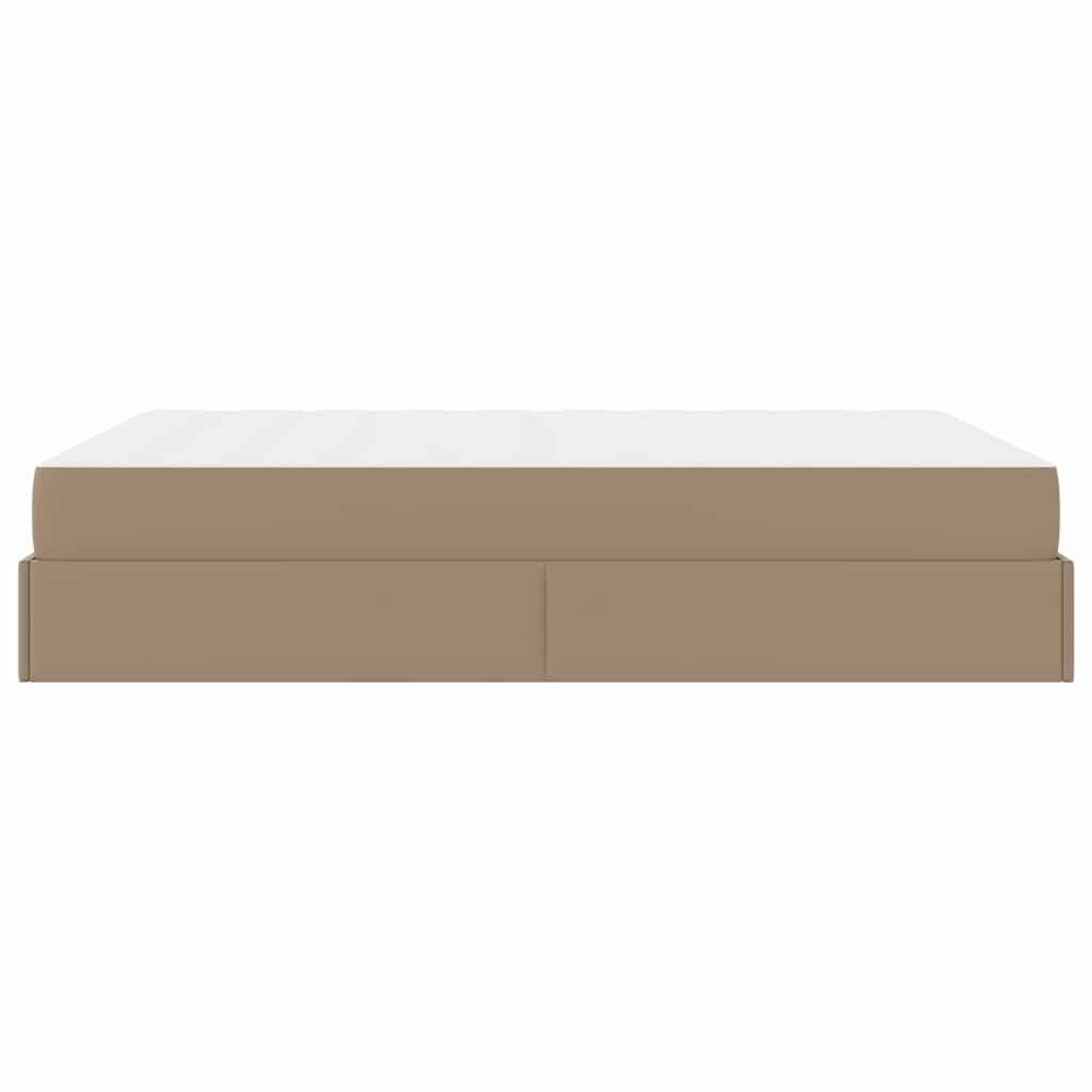 Cadre de lit avec matelas Cappuccino 140 x 190 cm Faux cuir - XIOS