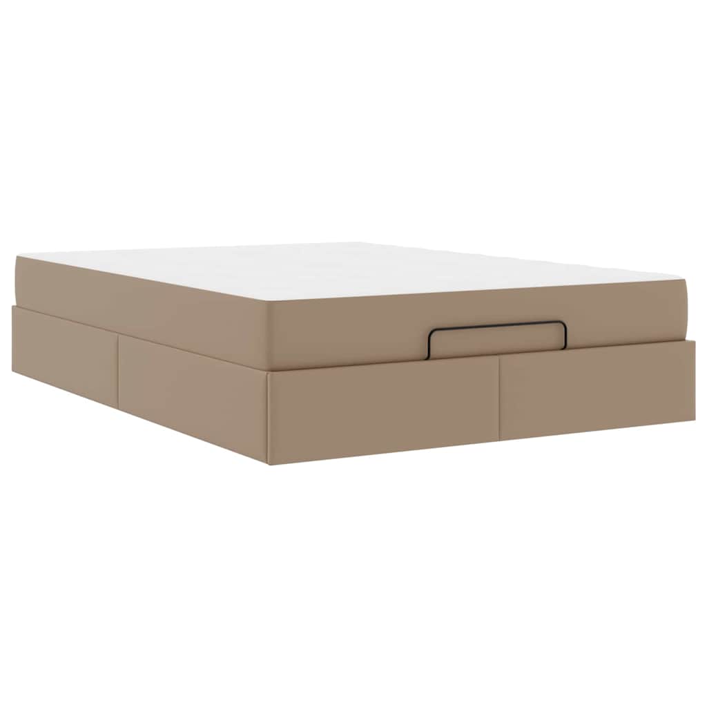 Cadre de lit avec matelas Cappuccino 140 x 200 cm Faux cuir - XIOS