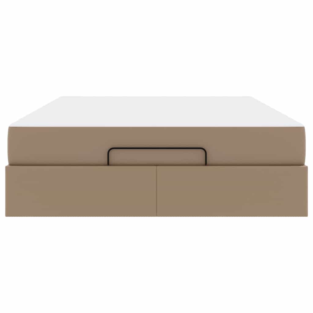 Cadre de lit avec matelas Cappuccino 160 x 200 cm Faux cuir - XIOS