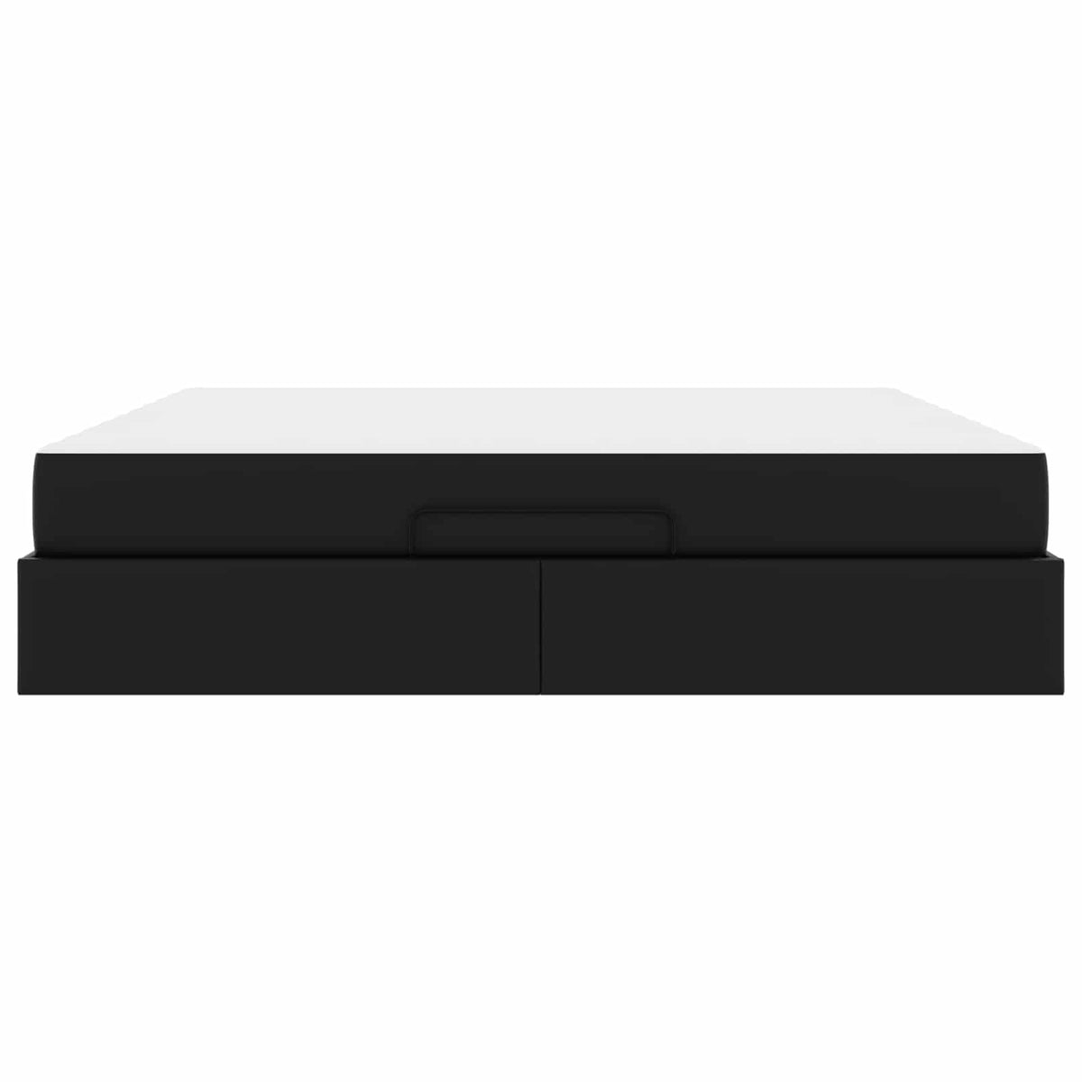 Cadre de lit avec matelas Autre 2 pièces Noir PVC