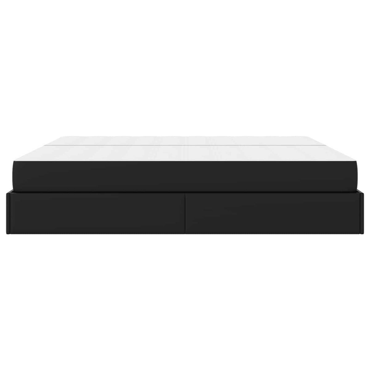 Cadre de lit avec matelas Autre 2 pièces Noir PVC