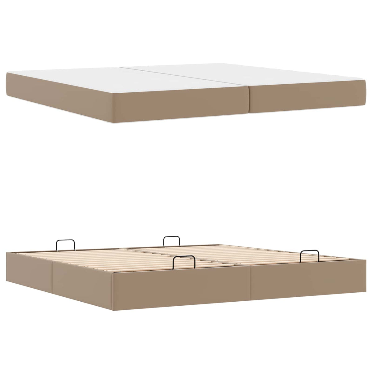 Cadre de lit avec matelas Autre 2 pièces Tan PVC