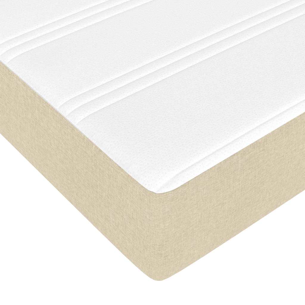 Cadre de lit avec matelas Crème 80 x 200 cm tissu - XIOS