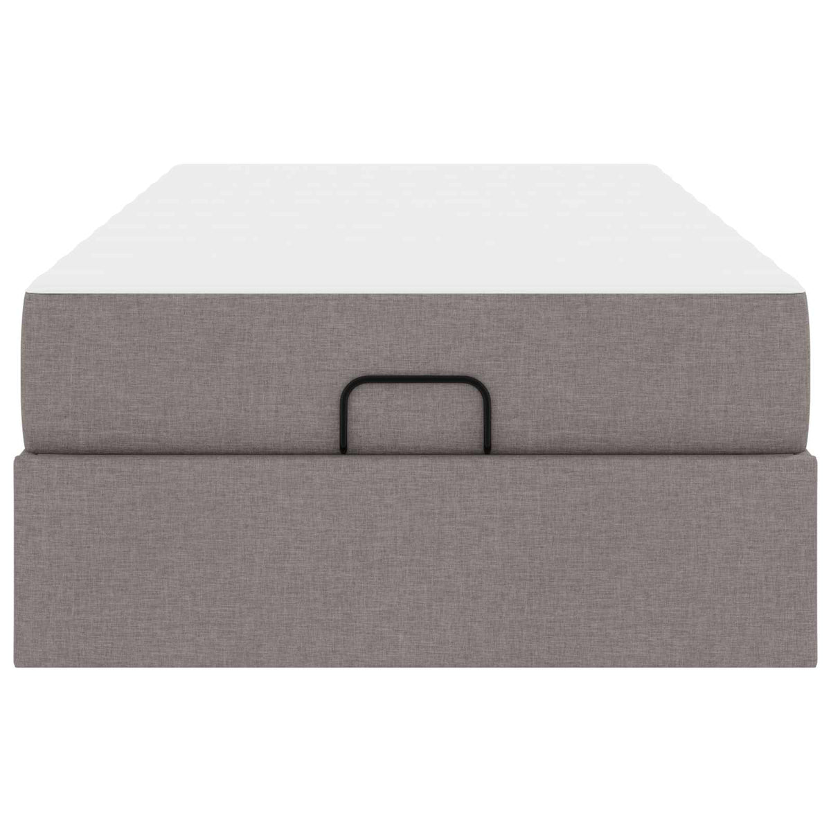 Cadre de lit avec matelas 2 pièces Taupe tissu