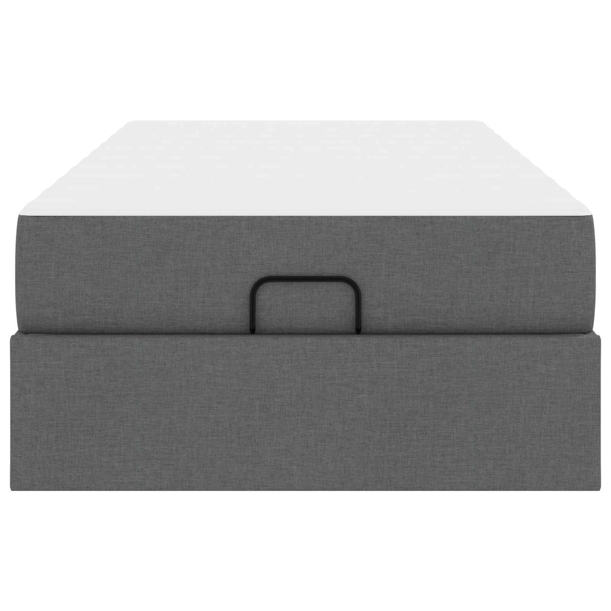 Cadre de lit avec matelas 2 pièces Gris Foncé tissu