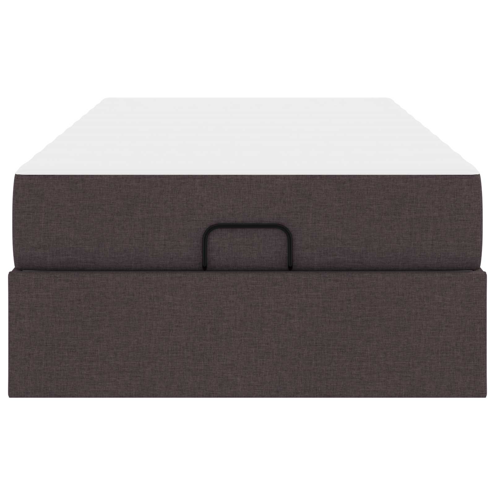 Cadre de lit avec matelas 2 pc Tan tissu