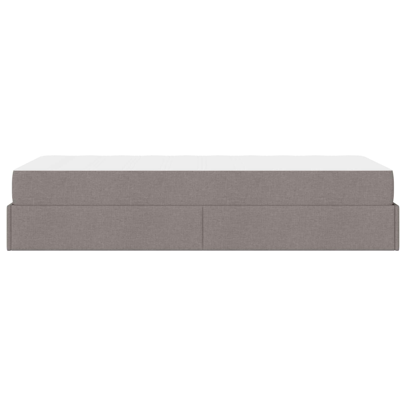 Cadre de lit avec matelas 2 pièces Taupe tissu