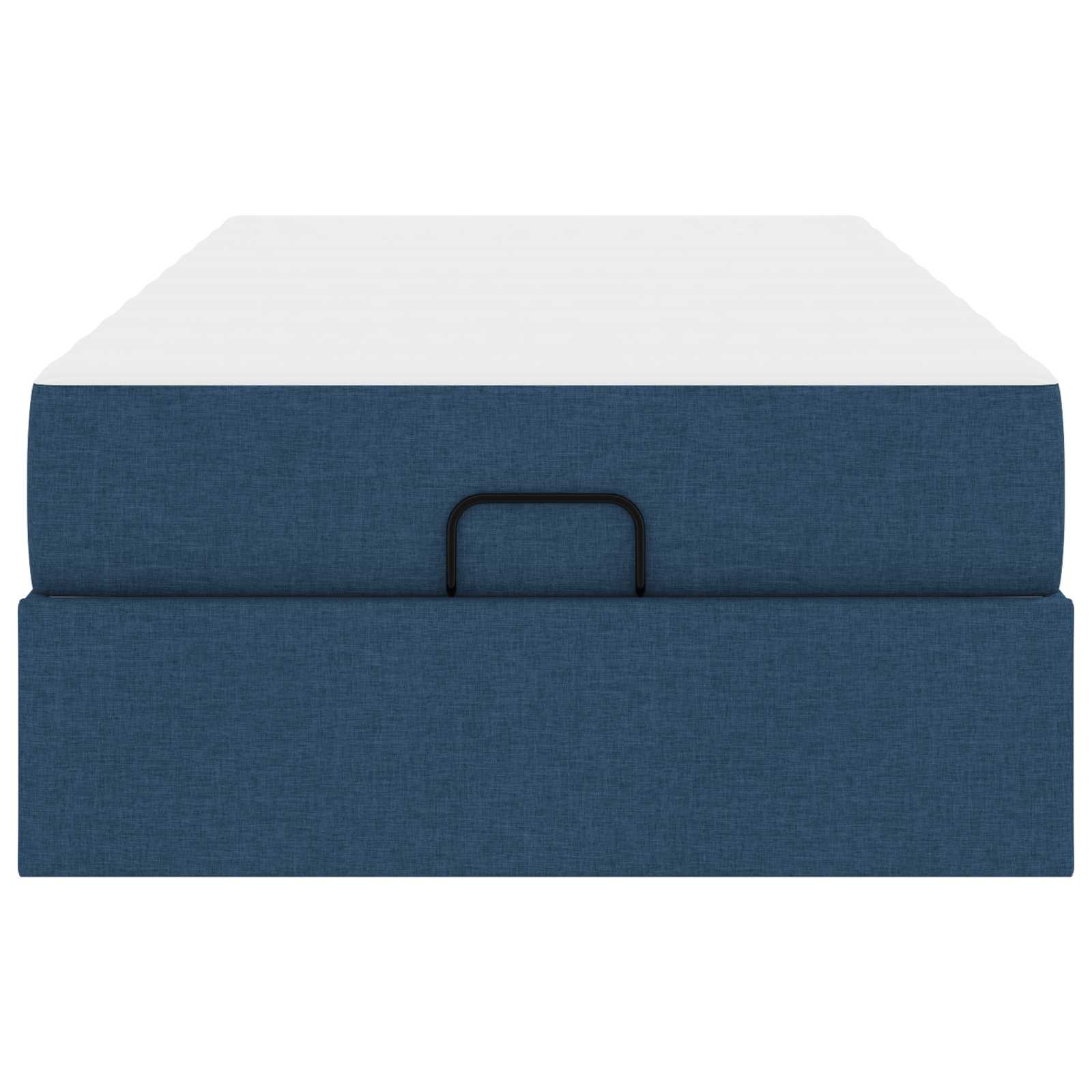 Cadre de lit avec matelas 2 pc Bleu tissu