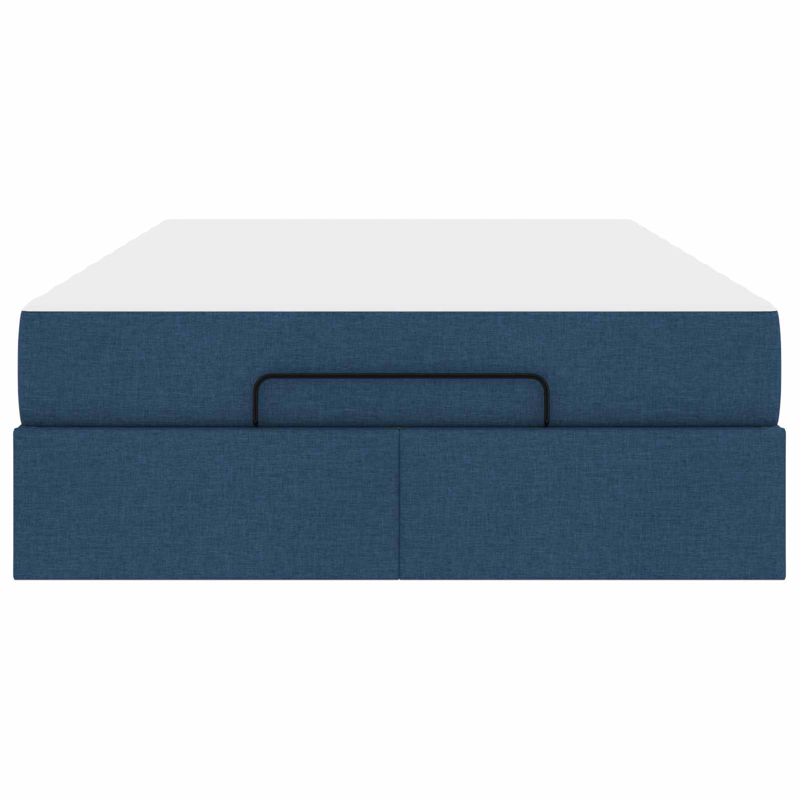 Cadre de lit avec matelas 2 pc Bleu tissu