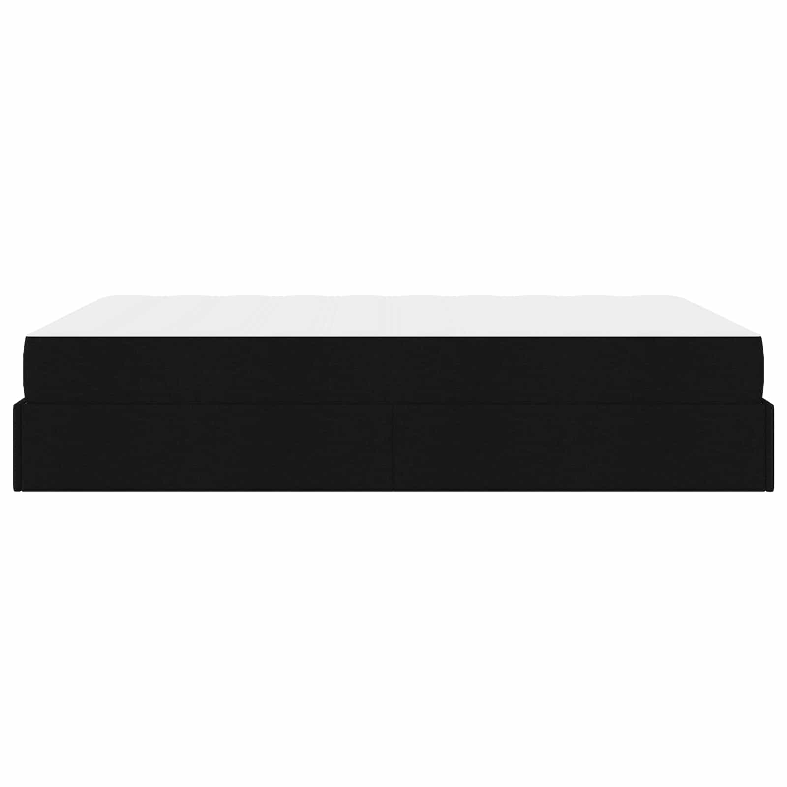 Cadre de lit avec matelas avec matelas 2 pcs Noir tissu - XIOS