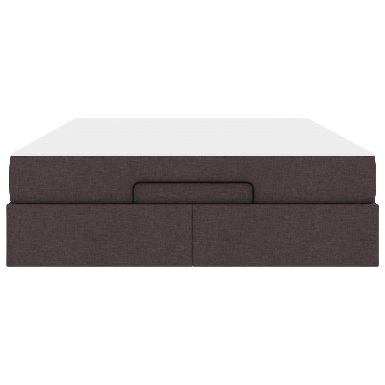 Cadre de lit avec matelas 2 pc Tan tissu