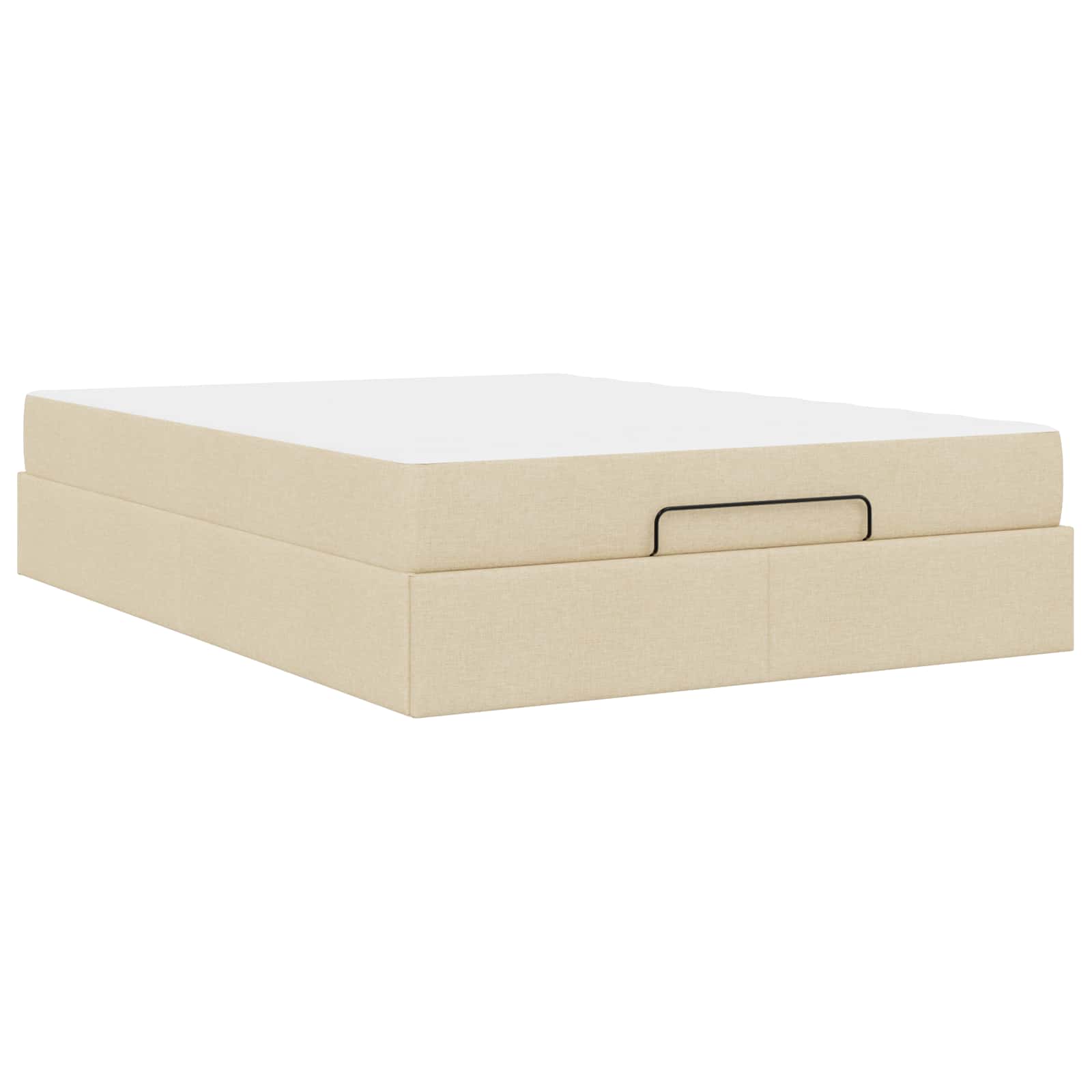 Cadre de lit avec matelas avec matelas 2 pcs Crème tissu - XIOS