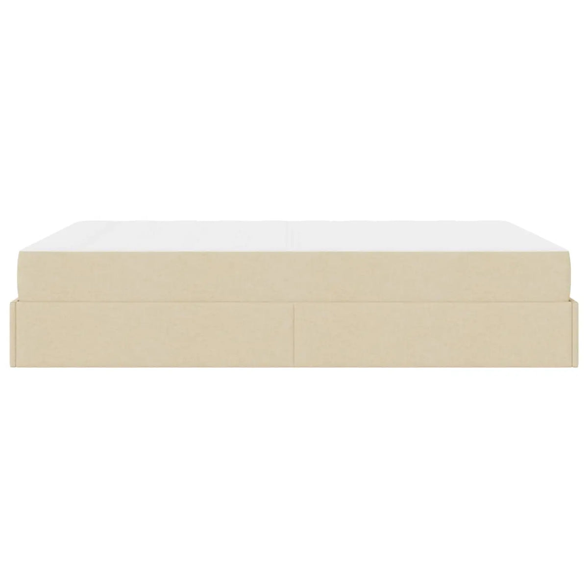 Cadre de lit avec matelas 2 pièces Crème tissu - XIOS