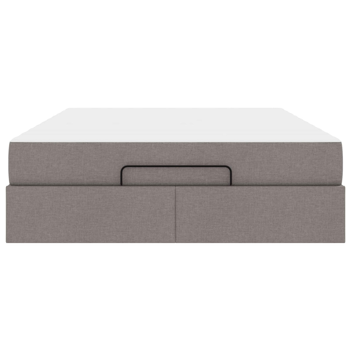 Cadre de lit avec matelas 2 pièces Taupe tissu