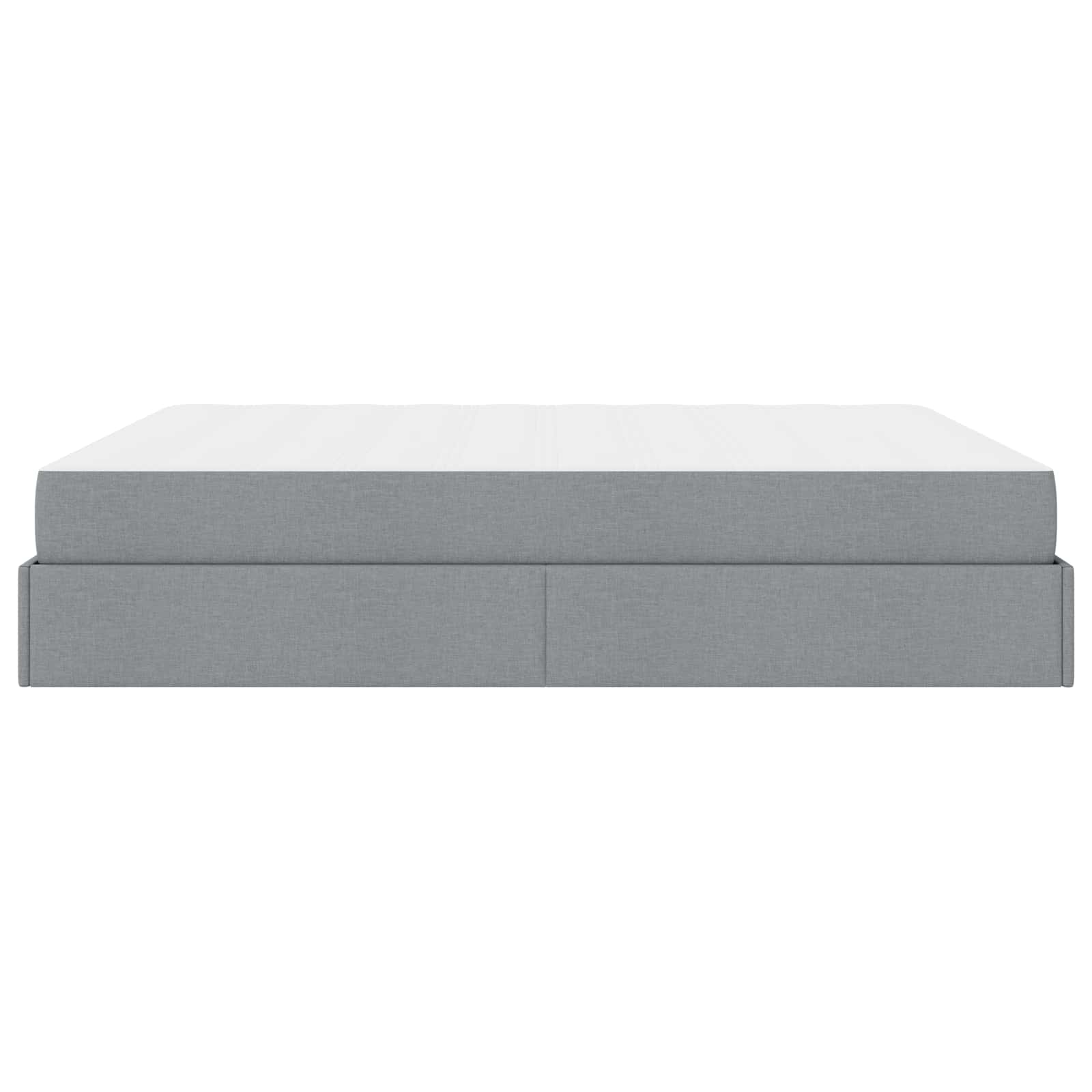 Cadre de lit avec matelas 2 pc Gris clair tissu