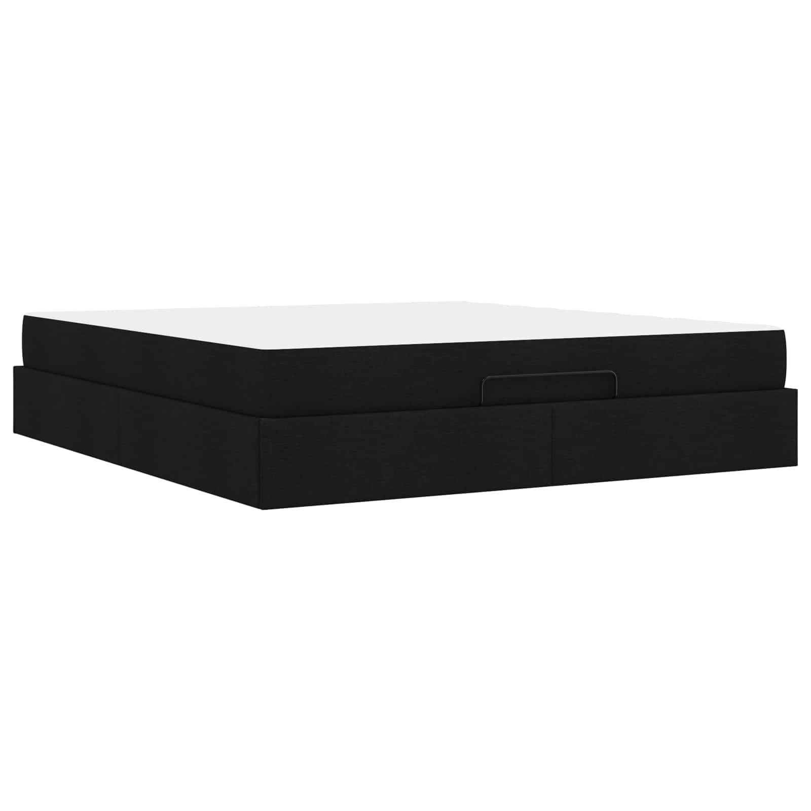 Cadre de lit avec matelas 2 pc Noir tissu - XIOS