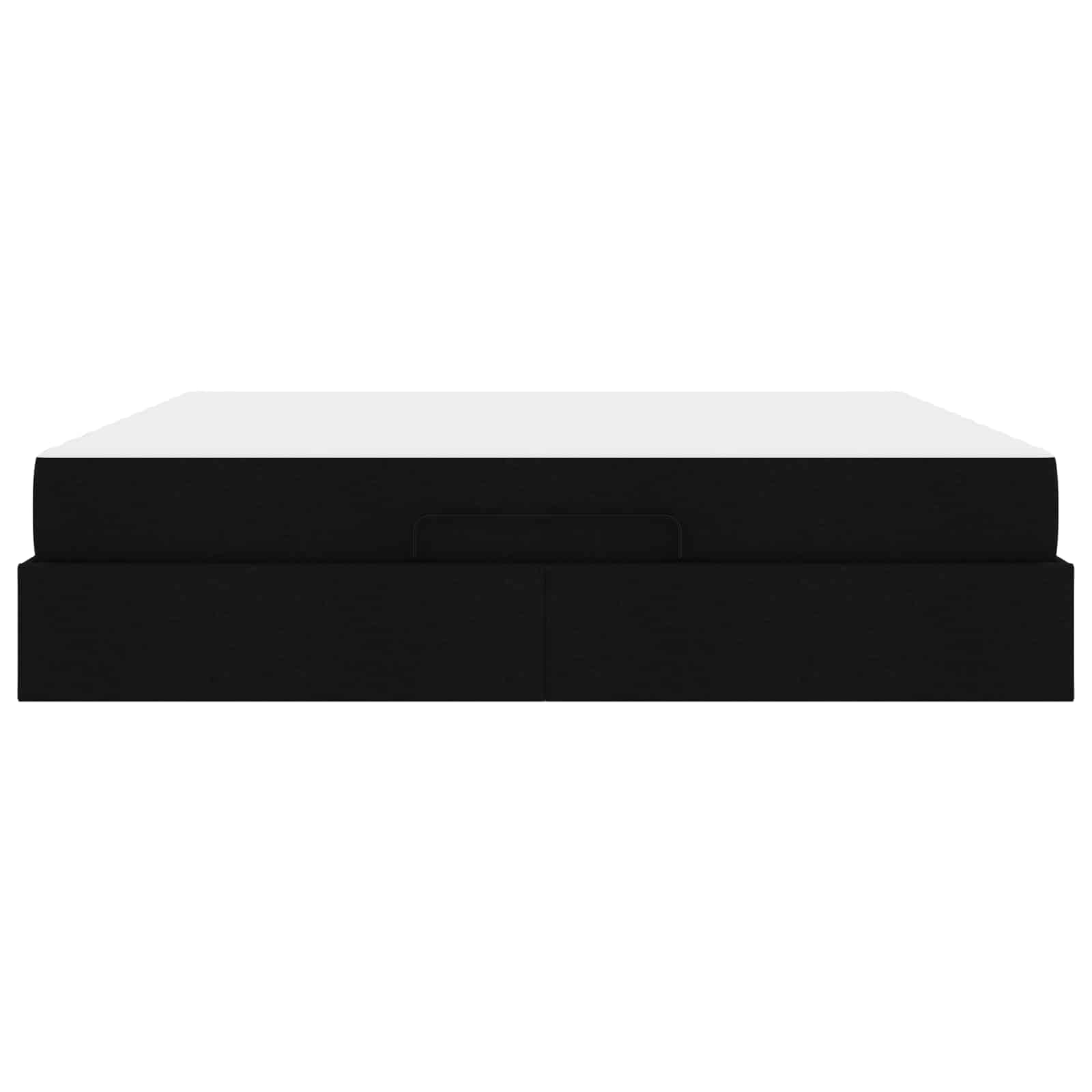 Cadre de lit avec matelas 2 pc Noir tissu - XIOS