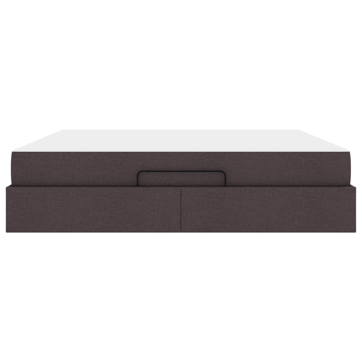 Cadre de lit avec matelas 2 pc Tan tissu