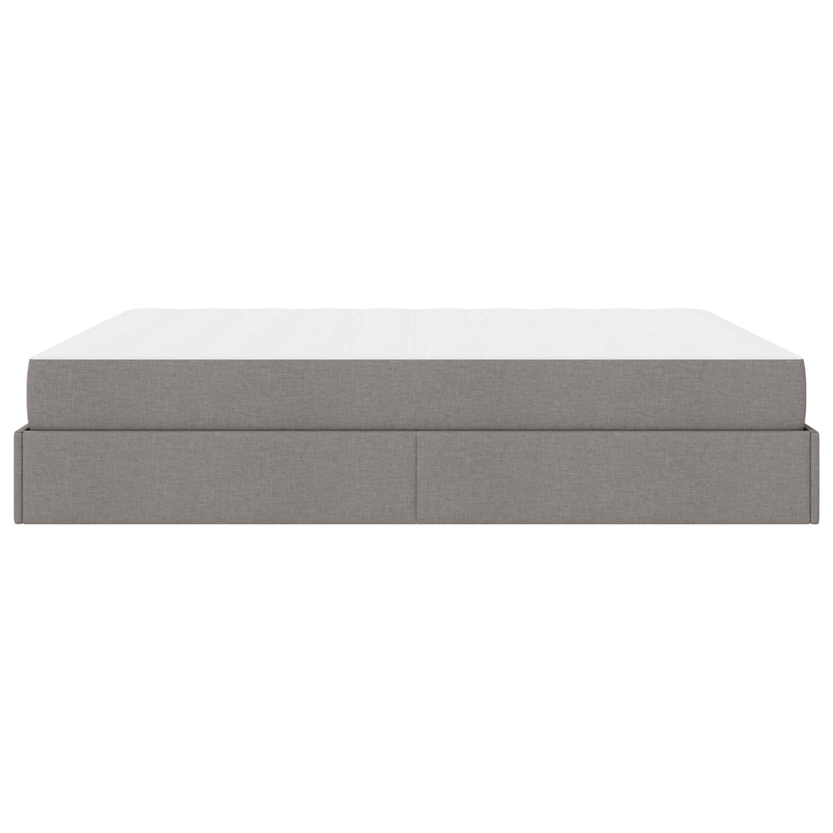 Cadre de lit avec matelas 2 pièces Taupe tissu