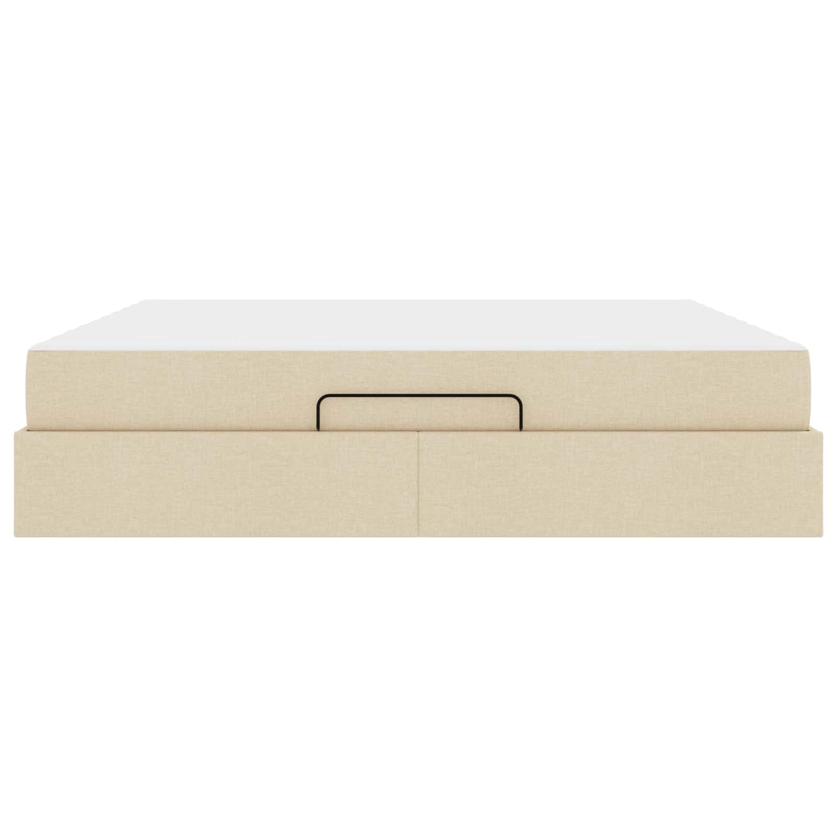Cadre de lit avec matelas 2 pièces Crème tissu