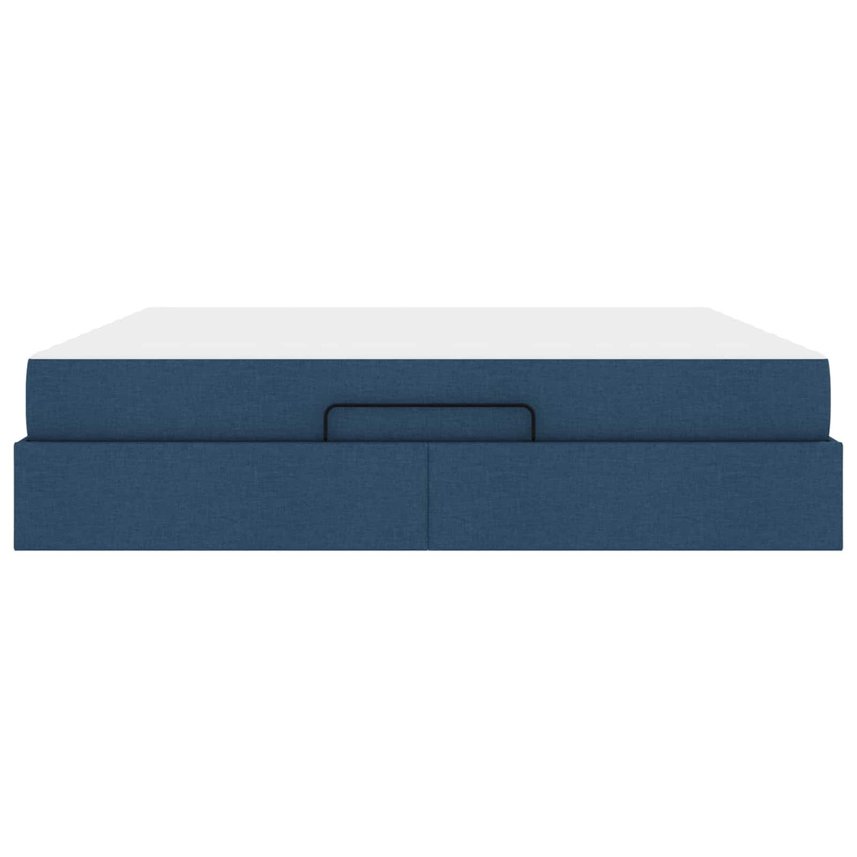 Cadre de lit avec matelas 2 pièces Bleu tissu