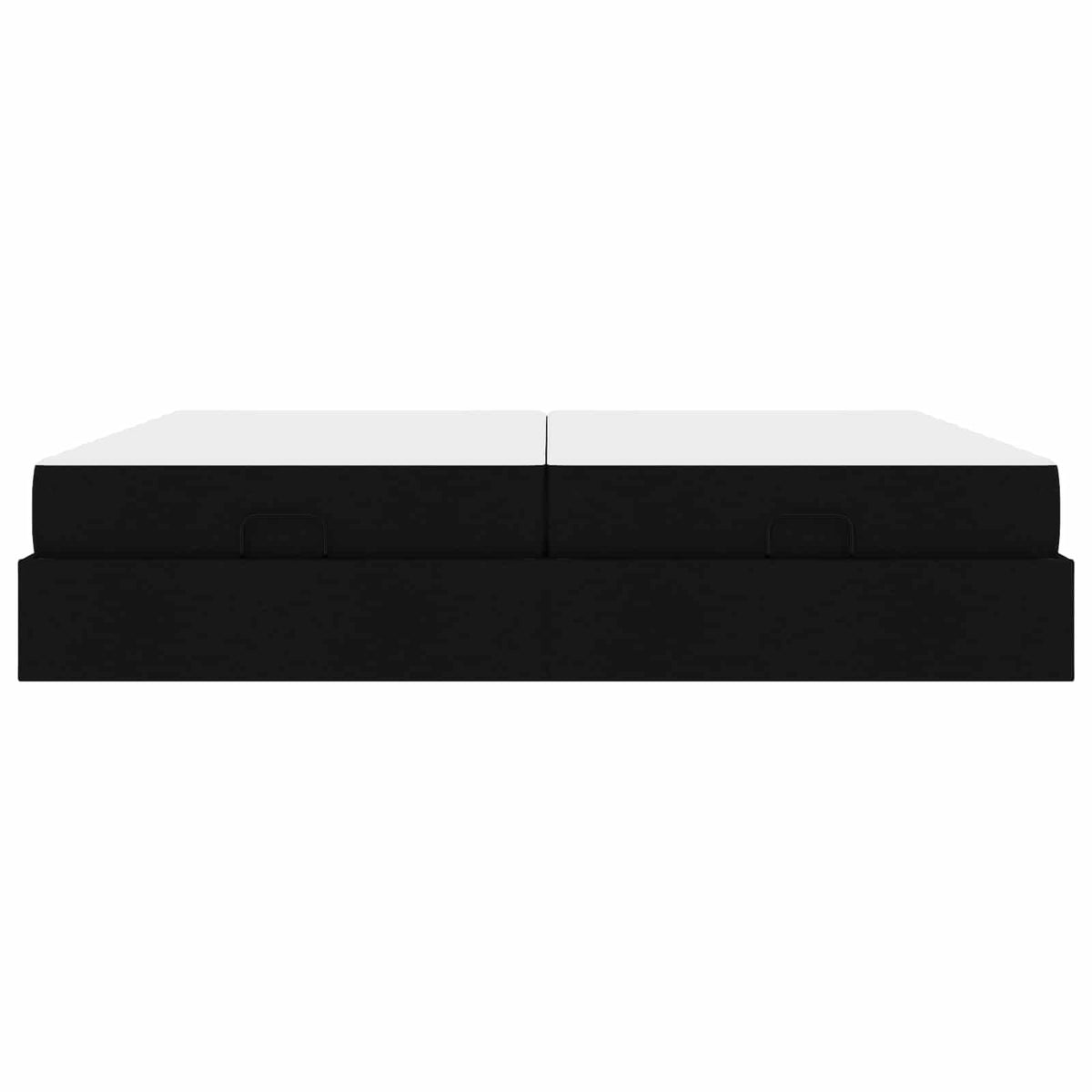 Cadre de lit avec matelas 2 pièces Noir tissu