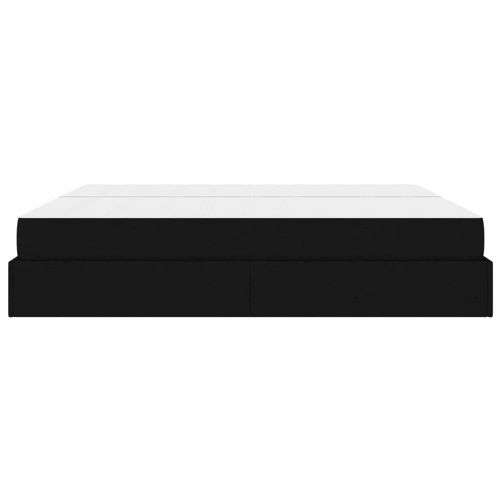 Cadre de lit avec matelas avec matelas 2 pcs Noir tissu - XIOS