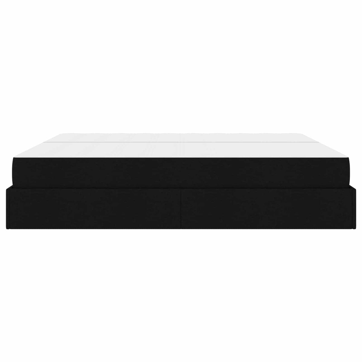 Cadre de lit avec matelas 2 pièces Noir tissu