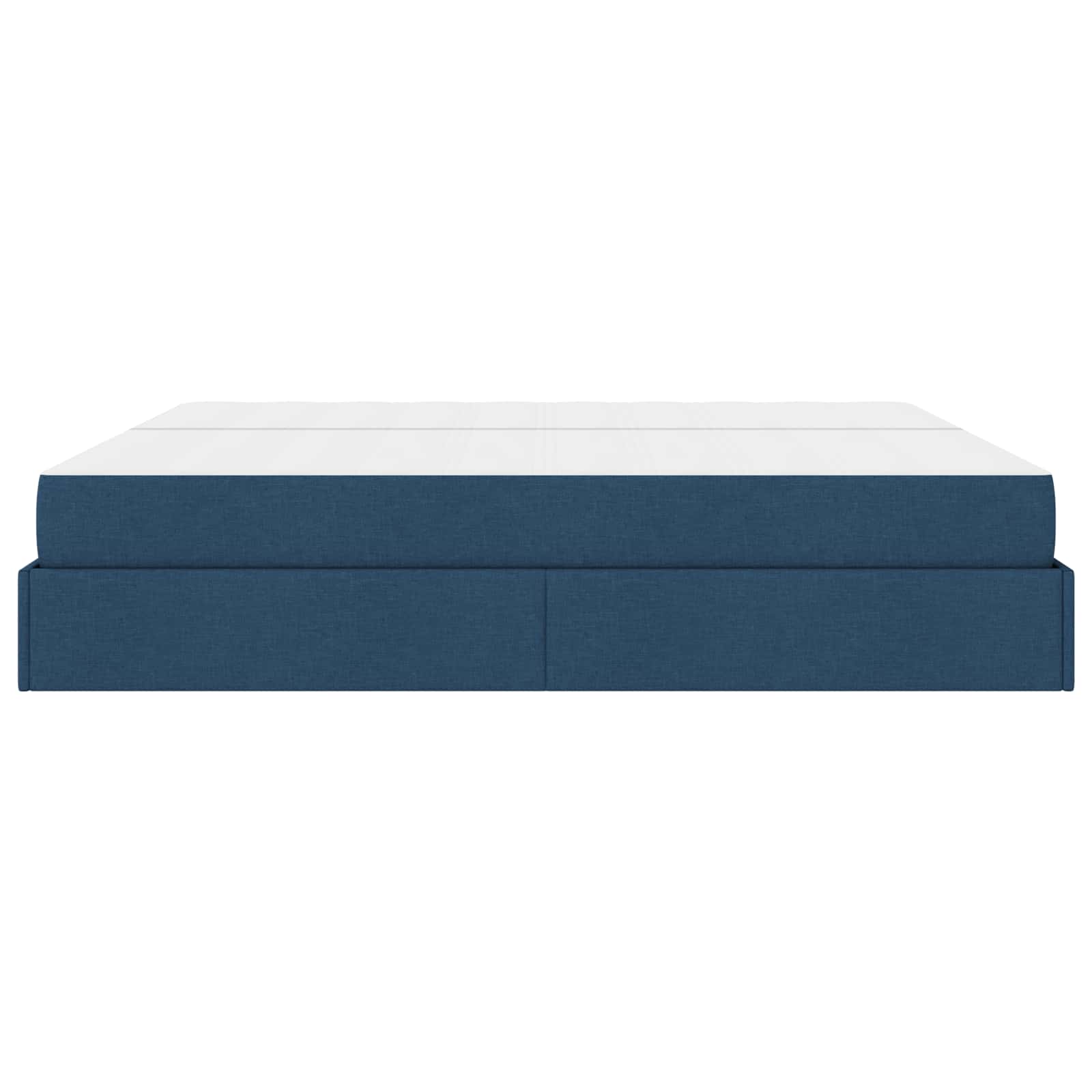 Cadre de lit avec matelas avec matelas 2 pcs Bleu tissu - XIOS