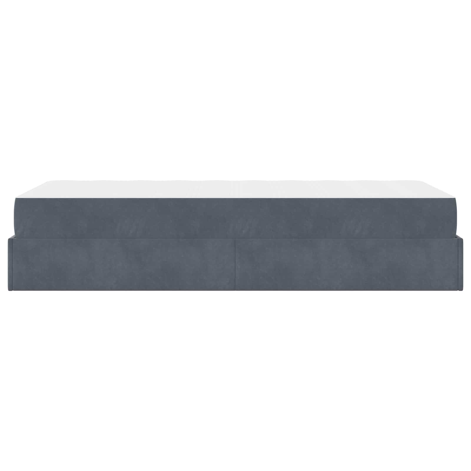 Cadre de lit avec matelas 2 pcs Gris Foncé Velours - XIOS