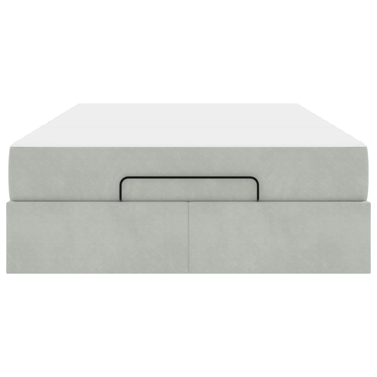 Cadre de lit avec matelas 2 pièces Gris clair Velours