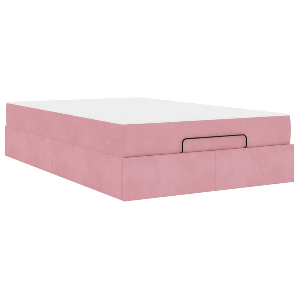 Cadre de lit avec matelas Rose 120 x 190 cm Velours - XIOS