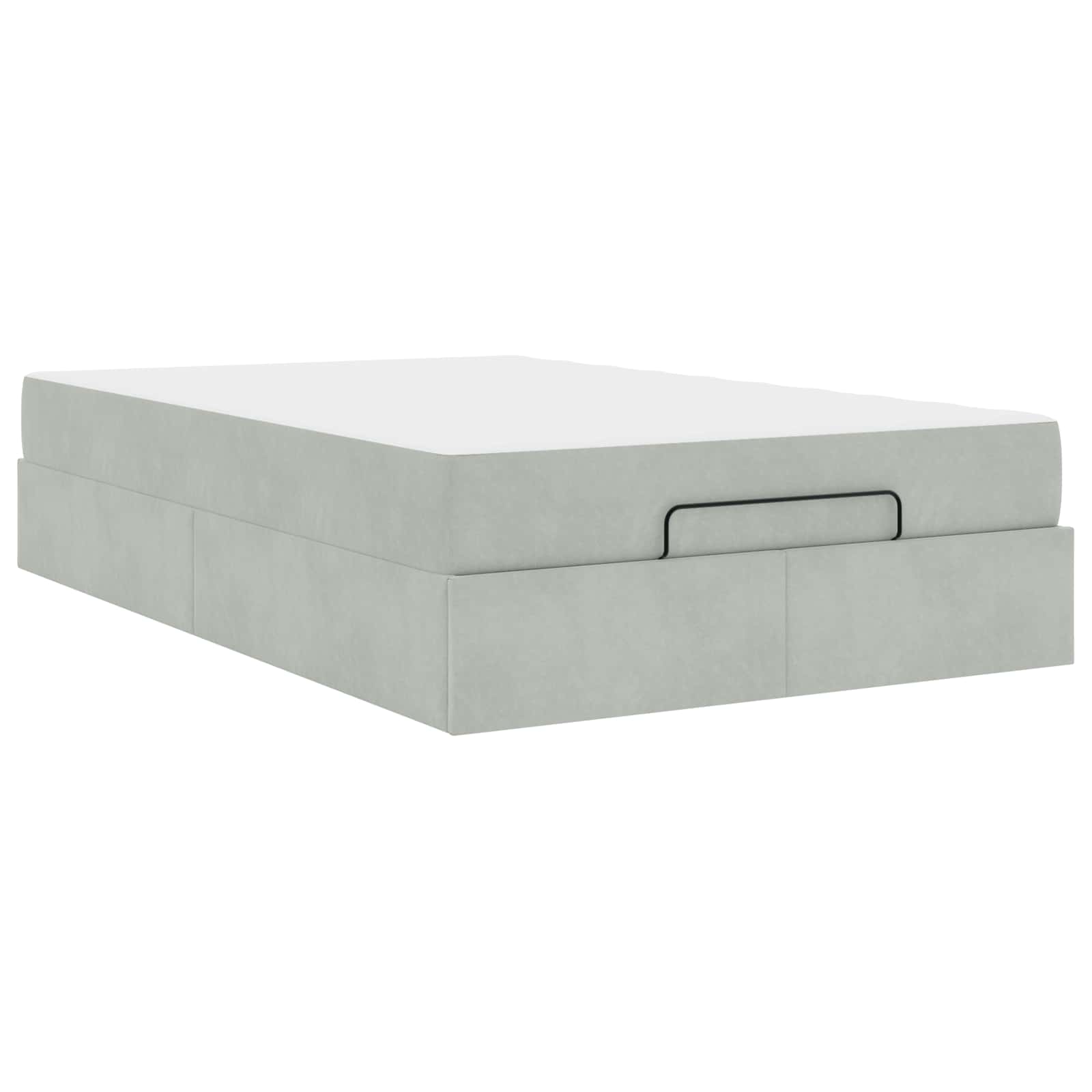 Cadre de lit avec matelas 2 pcs Gris clair Velours - XIOS