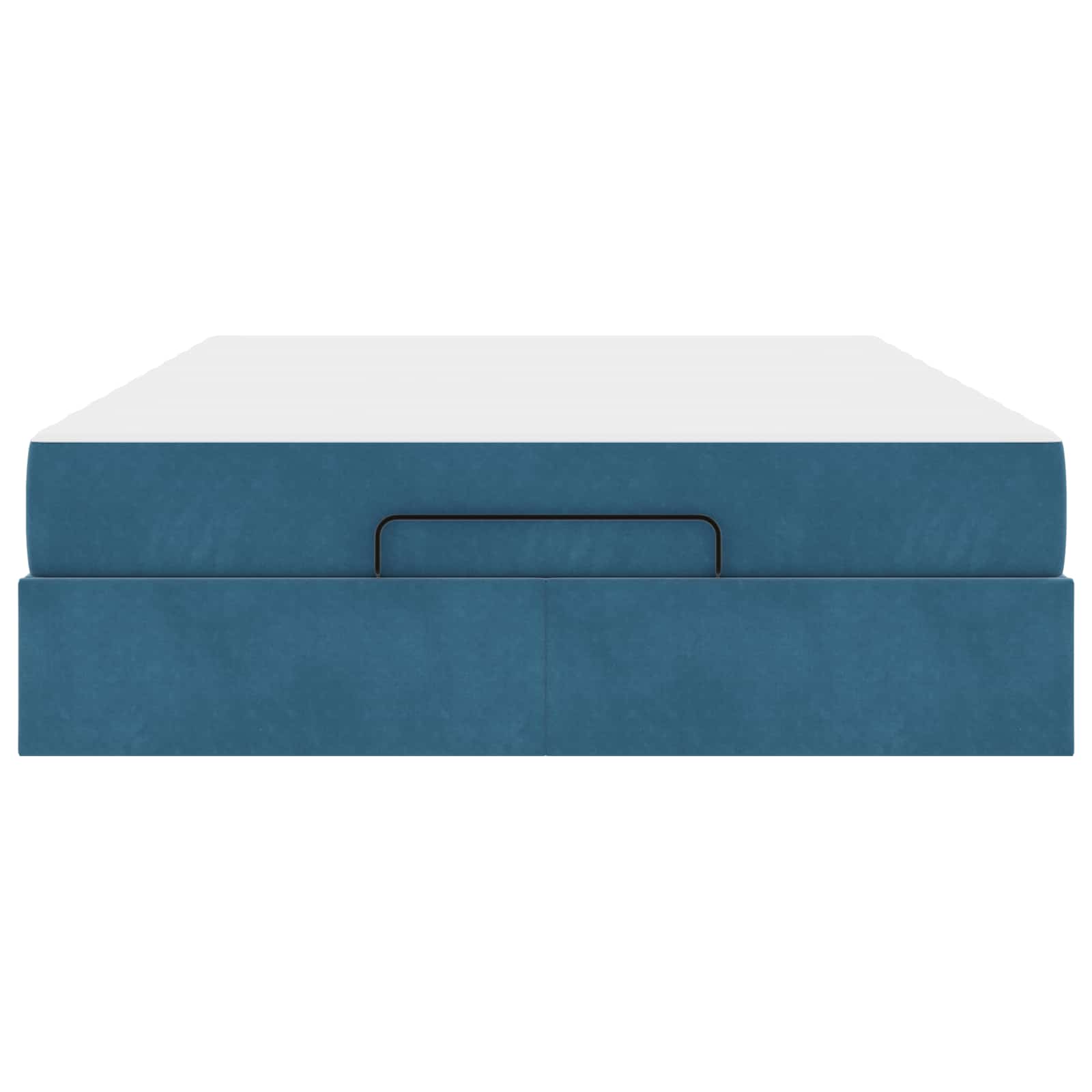 Cadre de lit avec matelas 2 pcs Bleu Velours - XIOS